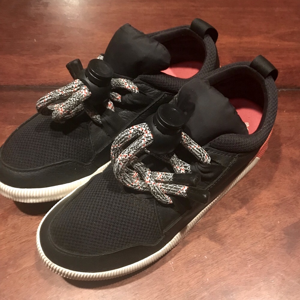 Sorel Out N About Street Sneaker Black White Orange 4277-010 Women’s Size 9 - Picture 6 of 15